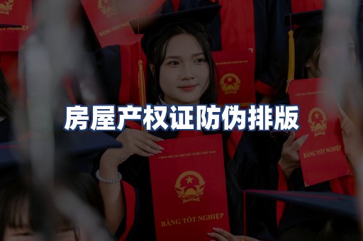 房屋产权证防伪排版